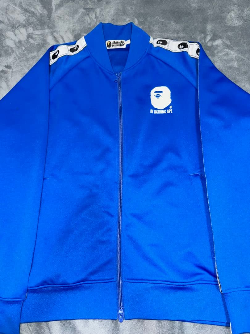 A BATHING APE ブルートラックジャケット Ｌ Adidas Originals x Bape FB TT (Blue) Track Top AOP Men's Jacket